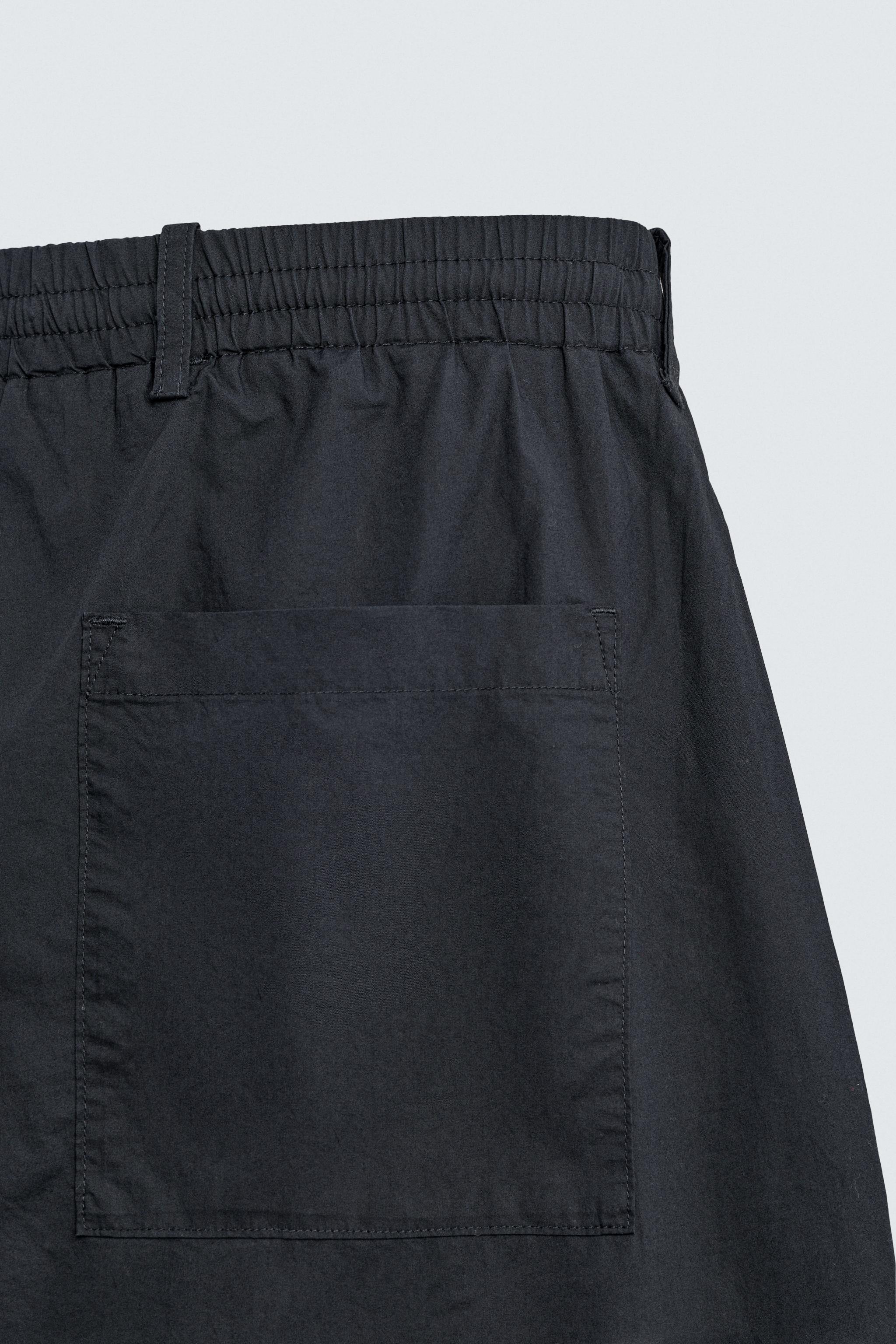 STRAIGHT FIT POPLIN PANTS